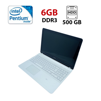 Ноутбук Sony SVF156 / 15.6" (1366x768) TN / Intel Pentium 2117U (2 ядра по 1.8 GHz) / 6 GB DDR3 / 500 GB HDD / Intel HD Graphics 2500 / WebCam Ноутбук Sony SVF156 / 15.6" (1366x768) TN / Intel Pentium 2117U (2 ядра по 1.8 GHz) / 6 GB DDR3 / 500 GB HDD / Intel HD Graphics 2500 / WebCam