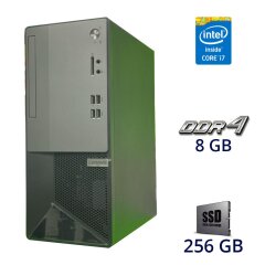 Новый компьютер Lenovo V50T Tower / Intel Core i7-10700 (8 (16) ядер по 2.9 - 4.8 GHz) / 8 GB DDR4 / 256 GB SSD / Intel UHD Graphics 630