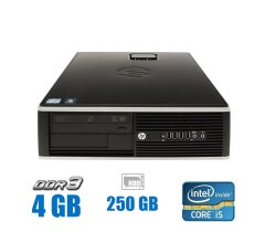Системний блок HP Compaq Elite 8100 SFF / Intel Core i5-650 (2 (4) ядра по 3.2 - 3.46 GHz) / 4 GB DDR3 / 250 GB HDD