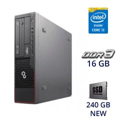Системный блок Fujitsu Esprimo E710 SFF / Intel Core i5-3470 (4 ядра по 3.2 - 3.6 GHz) / 16 GB DDR3 / 240 GB SSD NEW / DVD-RW