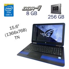Ультрабук HP Pavilion 15U183AS / 15.6" (1366x768) TN / Intel Core i5-7200U (2 (4) ядра по 2.5 - 3.1 GHz) / 8 GB DDR4 / 256 GB SSD Samsung / Intel HD Graphics 620 / WebCam / Windows 10 PRO Lic