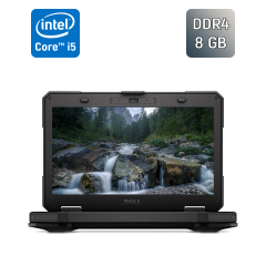 Захищений ноутбук Dell Latitude 14 Rugged 5414 / 14" (1920x1080) IPS / Intel Core i5-6300U (2 (4) ядра по 2.4 - 3.0 GHz) / 8 GB DDR4 / 240 GB SSD / Intel HD Graphics 520 / VGA / WebCam / Windows 10