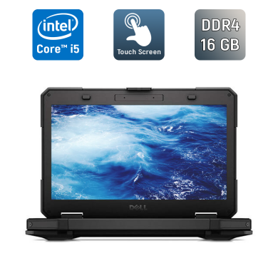 Захищений ноутбук Dell Latitude 14 Rugged 5414 / 14" (1920x1080) IPS Touch / Intel Core i5-6300U (2 (4) ядра по 2.4 - 3.0 GHz) / 16 GB DDR4 / 480 GB SSD / Intel HD Graphics 520 / HDMI / TouchID / Windows 10