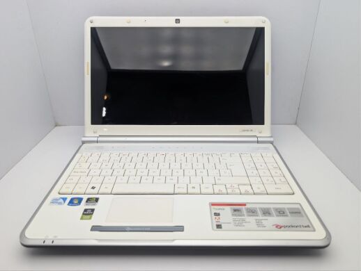 Ноутбук Packard Bell TJ66 / 15.6" (1366x768) TN / Intel Pentium T4300 (2 ядра по 2.1 GHz) / 4 GB DDR2 / 320 GB HDD / nVidia GeForce G210M, 512 MB GDDR3, 64-bit / WebCam / DVD-ROM
