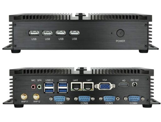 Промышленный ПК Kingdel NC1037 / Intel Core i5-3427U (2 (4) ядра по 1.8 - 2.8 GHz) / 8 GB DDR3 / 120 GB SSD / Intel HD Graphics 4000