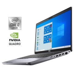 Мобільна робоча станція Б-клас Dell Precision 3551 / 15.6" (1920x1080) IPS / Intel Core i7-10750H (6 (12) ядер по 2.6 - 5.0 GHz) / 16 GB DDR4 / 1000 GB SSD NVMe / nVidia Quadro P620, 4 GB GDDR5, 128-bit / WebCam / Win 11 Pro