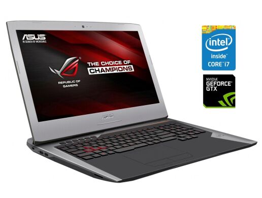Ігровий ноутбук Asus ROG G752VL / 17.3" (1920x1080) IPS / Intel Core i7-6700HQ (4 (8) ядра по 2.6 - 3.5 GHz) / 16 GB DDR4 / 480 GB SSD / nVidia GeForce GTX 965M, 2 GB GDDR5, 128-bit / WebCam / DVD-ROM / Win 10 Home
