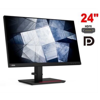 Монитор Lenovo ThinkVision P24h-20 / 24" (2560x1440) IPS / 1x HDMI, 2x DisplayPort, 1x USB Type-C, 4x USB 3.0, 1x Audio, 1x Ethernet / 2x 1W / VESA 100x100 / Pivot