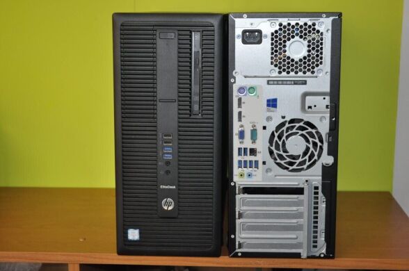 Комп'ютер HP EliteDesk 800 G2 Tower / Intel Core i7-6700 (4 (8) ядра по 3.4 - 4.0 GHz) / 32 GB DDR4 / 1000 GB SSD / Intel HD Graphics 530 / DVD-ROM / Windows 11 Pro