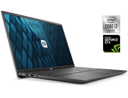 Игровой ультрабук Dell Vostro 7500 / 15.6" (1920x1080) IPS / Intel Core i7-10750H (6 (12) ядер по 2.6 - 5.0 GHz) / 16 GB DDR4 / 512 GB SSD / nVidia GeForce GTX 1650, 4 GB GDDR5, 128-bit / WebCam / Win 11 Pro