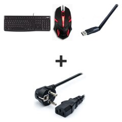 Нова мишка та клавіатура + Кабель живлення + Wi-Fi USB адаптер