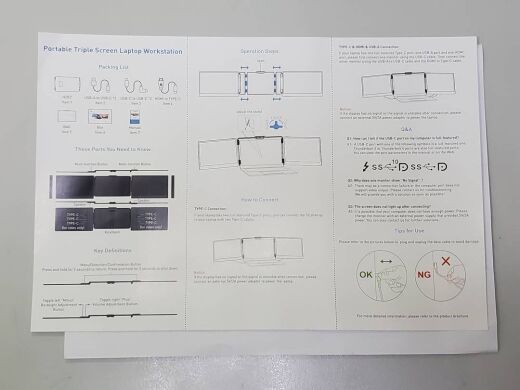 Новые портативные мониторы для ноутбуков lCD Teamgee s2 / 2x 14" (1920x1080) IPS / USB Type-C / 2x 2W