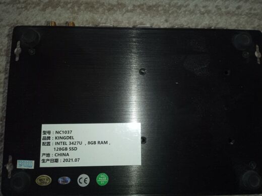 Промышленный ПК Kingdel NC1037 / Intel Core i5-3427U (2 (4) ядра по 1.8 - 2.8 GHz) / 8 GB DDR3 / 120 GB SSD / Intel HD Graphics 4000