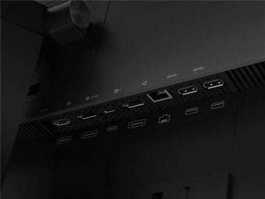 Монитор Lenovo ThinkVision P24h-20 / 24" (2560x1440) IPS / 1x HDMI, 2x DisplayPort, 1x USB Type-C, 4x USB 3.0, 1x Audio, 1x Ethernet / 2x 1W / VESA 100x100 / Pivot