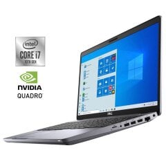 Мобільна робоча станція Б-клас Dell Precision 3551 / 15.6" (1920x1080) IPS / Intel Core i7-10750H (6 (12) ядер по 2.6 - 5.0 GHz) / 32 GB DDR4 / 512 GB SSD NVMe / nVidia Quadro P620, 4 GB GDDR5, 128-bit / WebCam / Win 10 Pro