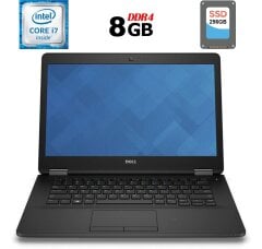 Ультрабук Б-класс Dell Latitude E7470 / 14" (2560x1440) IPS Touch / Intel Core i7-6600U (2 (4) ядра по 2.6 - 3.4 GHz) / 8 GB DDR4 / 256 GB SSD / Intel HD Graphics 520 / WebCam / HDMI / Windows 10 лицензия