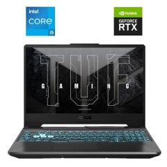 Игровой ноутбук Б-класс Asus TUF Gaming F15 FX506HC / 15.6" (1920x1080) IPS / Intel Core i5-11400H (6 (12) ядер по 4.5 GHz) / 8 GB DDR4 / 512 GB SSD NVMe / nVidia GeForce RTX 3050, 4 GB GDDR6, 128-bit / WebCam