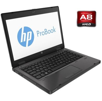 Ноутбук HP ProBook 6475b / 14" (1600x900) TN / AMD A8-4500M (4 ядра по 1.9 - 2.8 GHz) / 8 GB DDR3 / 320 GB HDD / AMD Radeon HD 7640G Graphics / WebCam / DVD-ROM