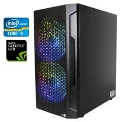 Ігровий ПК AeroCool Trinity Mini RGB Tower / Intel Core i5-2400 (4 ядра по 3.1 - 3.4 GHz) / 16 GB DDR3 / 120 GB SSD + 500 GB HDD / nVidia GeForce GTX 1050, 2 GB GDDR5, 128-bit / 350W / Win 10 Pro + Кабель живлення