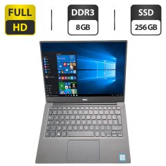 Ультрабук Б-клас Dell XPS 13 9360 / 13.3" (1920x1080) IPS / Intel Core i5-7200U (2 (4) ядра по 2.5 - 3.1 GHz) / 8 GB DDR3 / 256 GB SSD / Intel HD Graphics 620 / WebCam