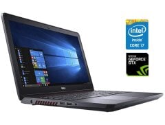 Ігровий ноутбук Б-клас Dell Inspiron 15 5577 / 15.6" (1920x1080) TN / Intel Core i7-7700HQ (4 (8) ядра по 2.8 - 3.8 GHz) / 16 GB DDR4 / 256 GB SSD M.2 + 1000 GB HDD / nVidia GeForce GTX 1050, 4 GB GDDR5, 128-bit / WebCam