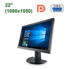 Монитор Lenovo ThinkVision L2251p / 22" (1680x1050) TN / VGA, DP, Audio + Кабель питания