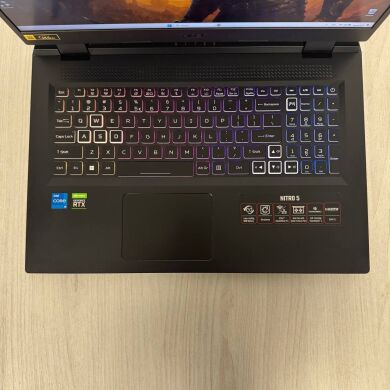Ігровий ноутбук Acer Nitro 5 AN517-55 / 17.3" (1920x1080) IPS / Intel Core i5-12500H (12 (16) ядер по 2.5 - 4.5 GHz) / 8 GB DDR4 / 512 GB SSD NVMe / nVidia GeForce RTX 3050, 4 GB GDDR6, 128-bit / WebCam