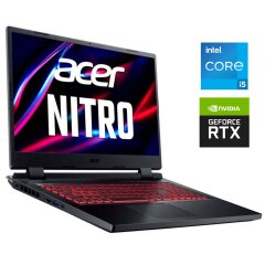 Игровой ноутбук Acer Nitro 5 AN517-55 / 17.3" (1920x1080) IPS / Intel Core i5-12500H (12 (16) ядер по 2.5 - 4.5 GHz) / 8 GB DDR4 / 512 GB SSD NVMe / nVidia GeForce RTX 3050, 4 GB GDDR6, 128-bit / WebCam