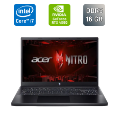 Игровой ноутбук Acer Nitro V15 ANV15-51 / 15.6" (1920x1080) IPS / Intel Core i7-13620H (10 (16) ядер по 3.6 - 4.9 GHz) / 16 GB DDR5 / 1000 GB SSD / nVidia GeForce RTX 4060, 8 GB GDDR6, 128-bit / WebCam / Windows 11