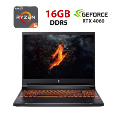 Игровой ноутбук Acer Nitro V16 ANV16-41-R12R / 16" (1920x1200) IPS / AMD Ryzen 5 8645HS (6 (12) ядер по 4.3 - 5.0 GHz) / 16 GB DDR5 / 240 GB SSD / nVidia GeForce RTX 4060, 8 GB GDDR6, 128-bit / WebCam