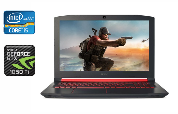 Ігровий ноутбук Б-клас Acer Nitro 5 AN515-51 / 15.6" (1920x1080) IPS / Intel Core i5-7300HQ (4 ядра по 2.5 - 3.5 GHz) / 16 GB DDR4 / 512 GB SSD / nVidia GeForce GTX 1050 Ti, 4 GB GDDR5, 128-bit / WebCam / HDMI