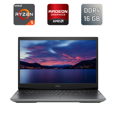 Ігровий ноутбук Б-клас Dell G5 SE 5505 / 15.6" (1920x1080) IPS / AMD Ryzen 5 4600H (6 (12) ядер по 3.0 - 4.0 GHz) / 16 GB DDR4 / 512 GB SSD / AMD Radeon RX 5600M, 6 GB GDDR6, 192-bit / WebCam / HDMI Ігровий ноутбук Б-клас Dell G5 SE 5505 / 15.6" (1920x1080) IPS / AMD Ryzen 5 4600H (6 (12) ядер по 3.0 - 4.0 GHz) / 16 GB DDR4 / 512 GB SSD / AMD Radeon RX 5600M, 6 GB GDDR6, 192-bit / WebCam / HDMI