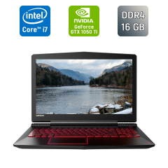 Ігровий ноутбук Б-клас Lenovo Legion Y720-15IKBN / 15.6" (1920x1080) IPS / Intel Core i7-7700HQ (4 (8) ядра по 2.8 - 3.8 GHz) / 16 GB DDR4 / 128 GB SSD + 1000 GB HDD / nVidia Geforce GTX 1050 Ti, 4 GB GDDR5, 128-bit / WebCam / HDMI