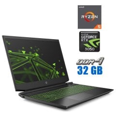 Ігровий ноутбук HP Pavilion Gaming 15-EС2823NO / 15.6" (1920x1080) IPS / AMD Ryzen 5 5600H (6 (12) ядер по 3.3 - 4.2 GHz) / 32 GB DDR4 / 480 GB SSD / nVidia GeForce RTX 3050, 4 GB GDDR6, 128-bit / WebCam