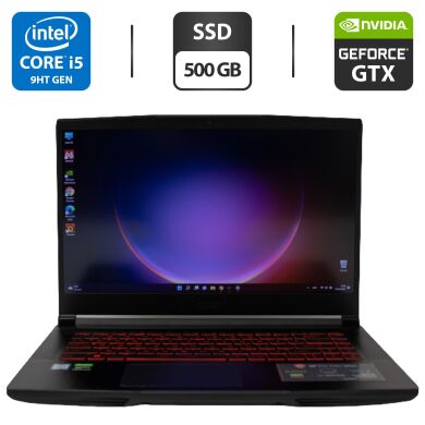 Игровой ноутбук MSI MS-16W1 / 15.6" (1920x1080) IPS / Intel Core i5-9300H (4 (8) ядра по 2.5 - 4.1 GHz) / 16 GB DDR4 / 500 GB SSD / nVidia GeForce GTX 1660 Ti, 6 GB GDDR6, 192-bit / WebCam / Card Reader