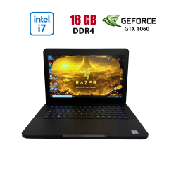 Игровой ноутбук Razer Blade 14 RZ09-0195 / 14" (1920x1080) IPS / Intel Core i7-7700HQ (4 (8) ядра по 2.8 - 3.8 GHz) / 16 GB DDR4 / 256 GB SSD NVMe / nVidia GeForce GTX 1060, 6 GB GDDR5, 192-bit / WebCam