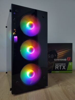 Ігровий ПК First Player ATX NEW / AMD Ryzen 5 4500 (6 (12) ядер по 3.6 - 4.1 GHz) / 16 GB DDR4 (3200 MHz) / 480 GB SSD+500 GB HDD / MSI RTX 3060 GAMING X, 12 GB GDDR6, 192-bit NEW / 650W NEW / sAM4 Gigabyte B450M H + Wi-Fi адаптер Ігровий ПК First Player ATX NEW / AMD Ryzen 5 4500 (6 (12) ядер по 3.6 - 4.1 GHz) / 16 GB DDR4 (3200 MHz) / 480 GB SSD+500 GB HDD / MSI RTX 3060 GAMING X, 12 GB GDDR6, 192-bit NEW / 650W NEW / sAM4 Gigabyte B450M H + Wi-Fi адаптер