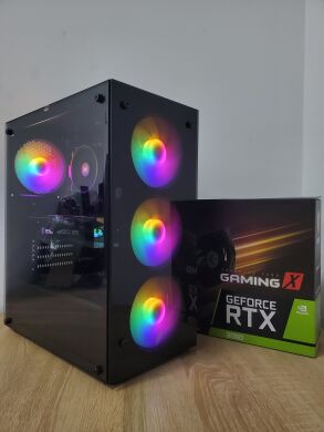 Ігровий ПК First Player ATX NEW / AMD Ryzen 5 4500 (6 (12) ядер по 3.6 - 4.1 GHz) / 16 GB DDR4 (3200 MHz) / 480 GB SSD+500 GB HDD / MSI RTX 3060 GAMING X, 12 GB GDDR6, 192-bit NEW / 650W NEW / sAM4 Gigabyte B450M H + Wi-Fi адаптер Ігровий ПК First Player ATX NEW / AMD Ryzen 5 4500 (6 (12) ядер по 3.6 - 4.1 GHz) / 16 GB DDR4 (3200 MHz) / 480 GB SSD+500 GB HDD / MSI RTX 3060 GAMING X, 12 GB GDDR6, 192-bit NEW / 650W NEW / sAM4 Gigabyte B450M H + Wi-Fi адаптер