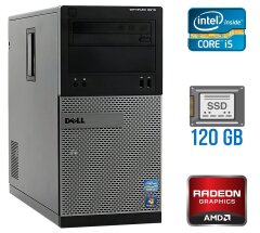 Компьютер Dell OptiPlex 3010 Tower / Intel Core i5-3470 (4 ядра по 3.2 -3.6 GHz) / 8 GB DDR3 / 120 GB SSD / AMD Radeon HD 7470, 1 GB DDR3, 64 bit / 275W / DVD-ROM / DisplayPort