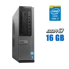 Компьютер Dell OptiPlex 7010 SFF / Intel Core i7-3770 (4 (8) ядра по 3.4 - 3.9 GHz) / 16 GB DDR3 / 500 GB HDD / Intel HD Graphics 4000 / DVD-ROM