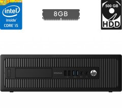 Комп'ютер HP EliteDesk 800 G1 SFF / Intel Core i5-4590 (4 ядра по 3.3 - 3.7 GHz) / 8 GB DDR3 / 500 GB HDD / Intel HD Graphics 4600 / 240W / DisplayPort