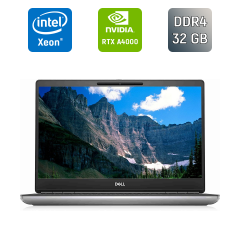 Мобильная рабочая станция Б-класс Dell Precision 7560 / 15.6" (3840x2160) IPS / Intel Xeon W-11855M (6 (12) ядер по 3.2 - 4.9 GHz) / 32 GB DDR4 / 256 GB SSD / nVidia RTX A4000, 8 GB GDDR6, 256-bit / WebCam / Windows 11