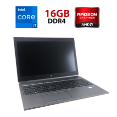 Мобільна робоча станція HP ZBook 15u G5 / 15.6" (1920x1080) TN / Intel Core i7-8550U (4 (8) ядра по 1.8 - 4.0 GHz) / 16 GB DDR4 / 512 GB SSD / AMD Radeon Pro WX 3100, 2 GB DDR5, 128-bit / WebCam