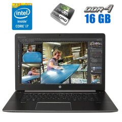 Мобильная рабочая станция HP ZBook Studio G3 / 15.6" (1920x1080) IPS / Intel Core i7-6700HQ (4 (8) ядра по 2.6 - 3.5 GHz) / 16 GB DDR4 / 480 GB SSD / nVidia Quadro M1000M, 4 GB DDR5, 128-bit / WebCam