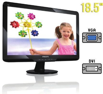 Монітор Philips 192E2 / 18.5" (1366x768) TN / VGA, DVI / VESA 100x100
