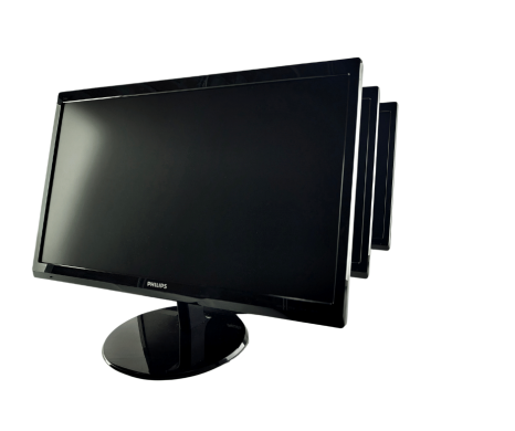 Монитор Philips V Line 246V5LHAB/00 / 24" (1920x1080) TN / VGA, DVI, HDMI, USB-Hub / Встроенные колонки 2x 4W / VESA 100x100 + Кабель питания