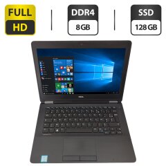 Нетбук Dell Latitude E7270 / 12.5" (1920x1080) IPS / Intel Core i5-6300U (2 (4) ядра по 2.4 - 3.0 GHz) / 8 GB DDR4 / 128 GB SSD / Intel HD Graphics 520 / WebCam