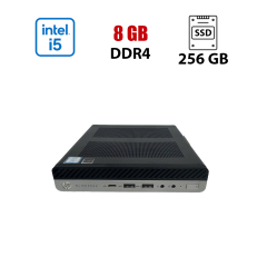 Неттоп HP EliteDesk 800 G4 USFF / Intel Core i5-8400 (6 ядер по 2.8 - 4.0 GHz) / 8 GB DDR4 / 256 GB SSD / Intel HD Graphics 630