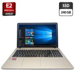 Ноутбук Asus X540 / 15.6" (1366x768) TN / AMD E2-6110 (4 ядра по 1.5 GHz) / 4 GB DDR3 / 240 GB SSD / AMD Radeon R2 Graphics / WebCam