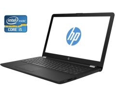 Ноутбук Б-класс HP 15-bs015dx / 15.6" (1366x768) TN Touch / Intel Core i5-7200U (2 (4) ядра по 2.5 - 3.1 GHz) / 8 GB DDR4 / 240 GB SSD / Intel HD Graphics 620 / WebCam / DVD-ROM / Win 10 Home